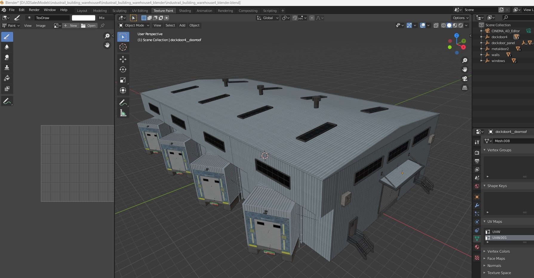 industrial building warehouse 4 Low-poly 3D model_14