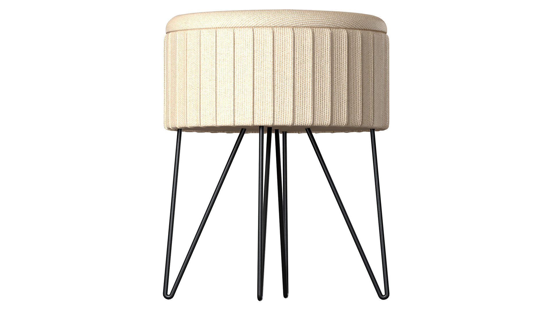Kupang model upholstered pouf 3D model_6