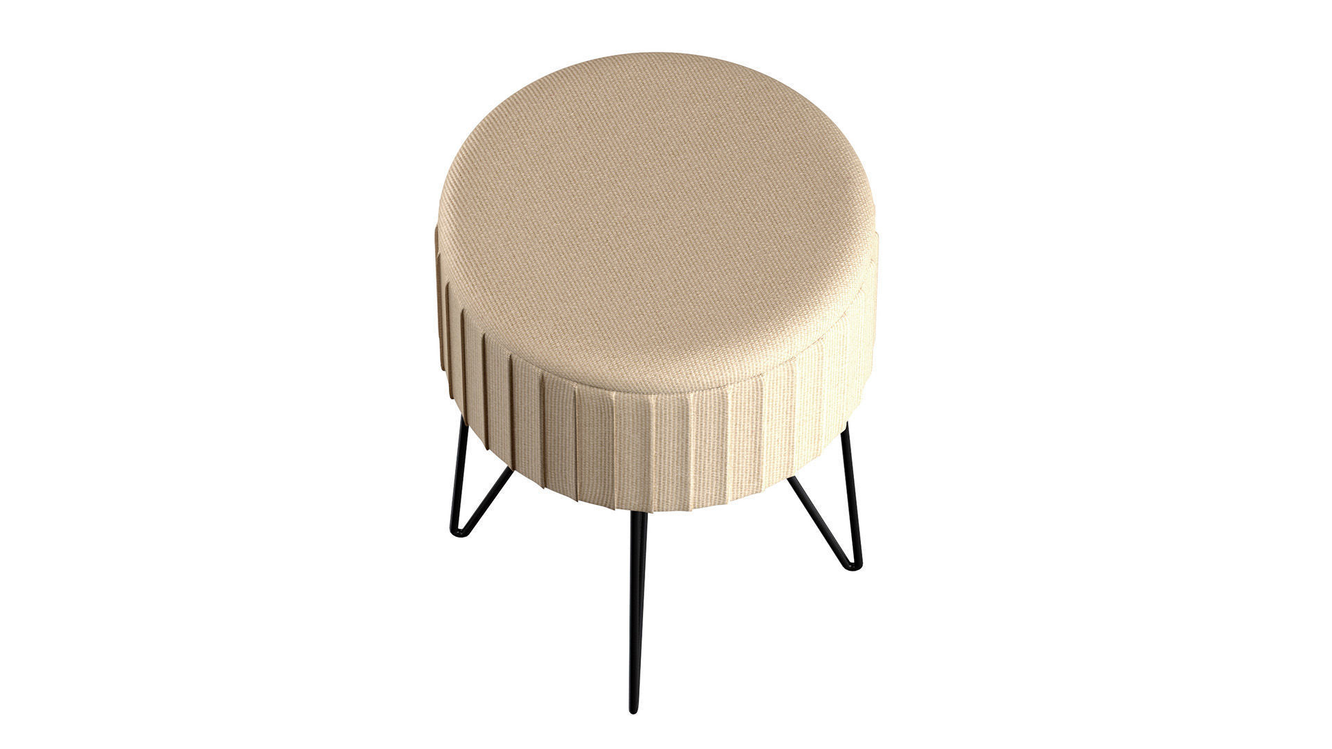 Kupang model upholstered pouf 3D model_5