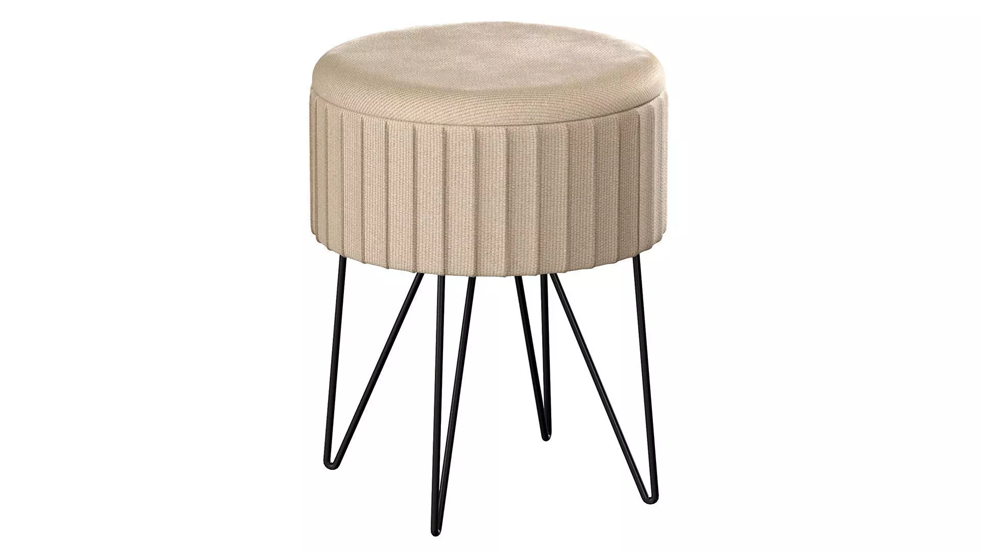 Kupang model upholstered pouf 3D model_0