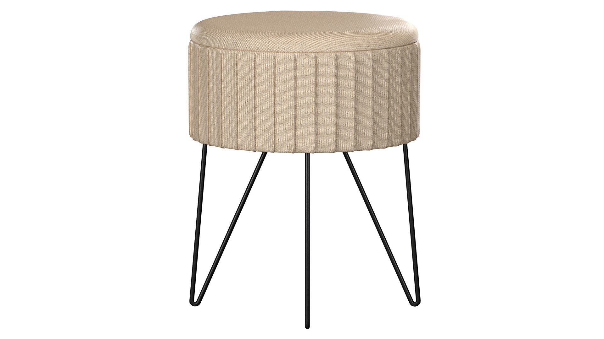 Kupang model upholstered pouf 3D model_1