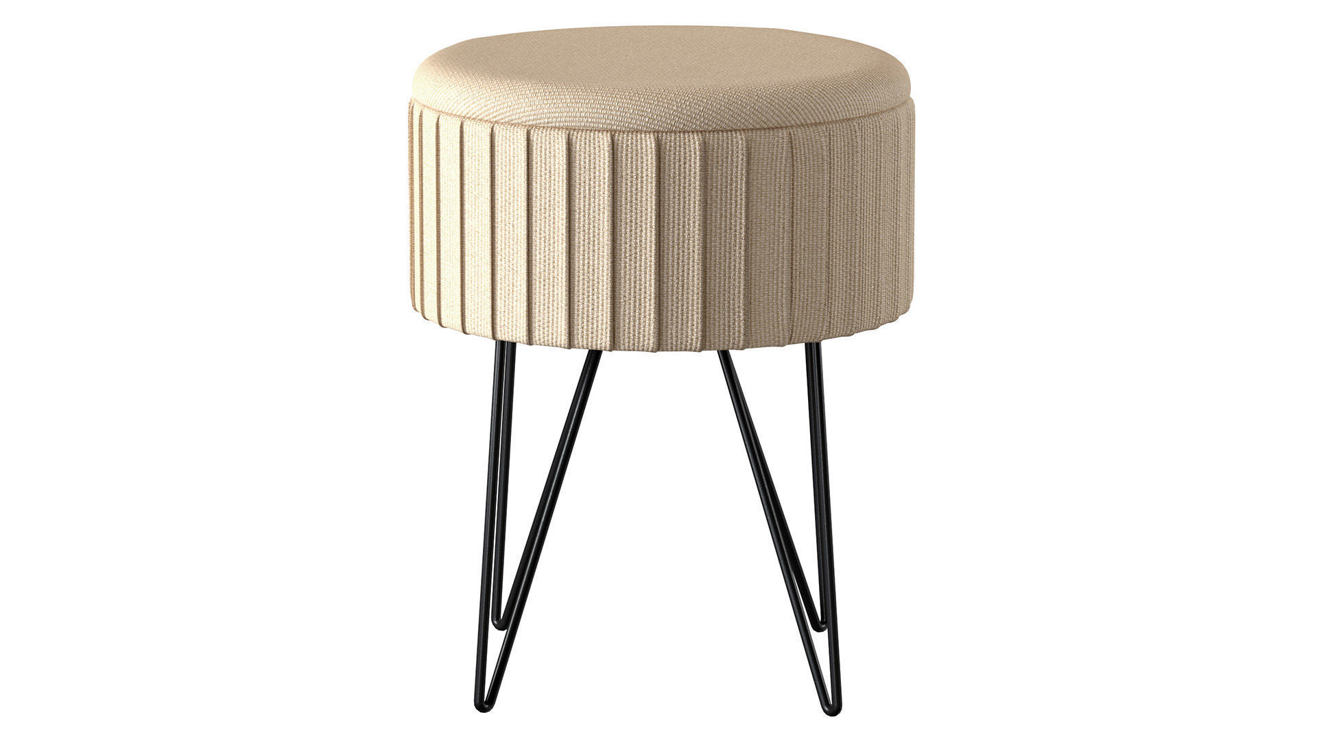 Kupang model upholstered pouf 3D model_3