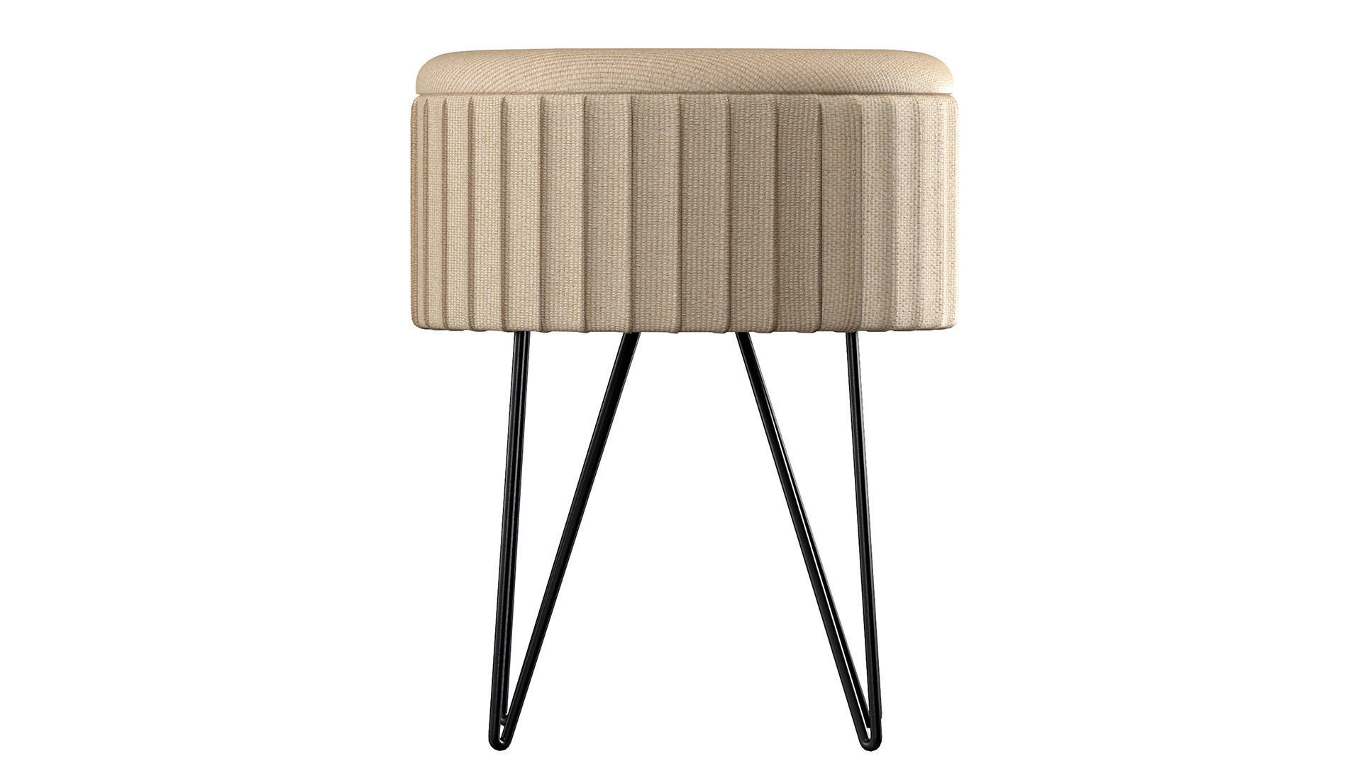 Kupang model upholstered pouf 3D model_7