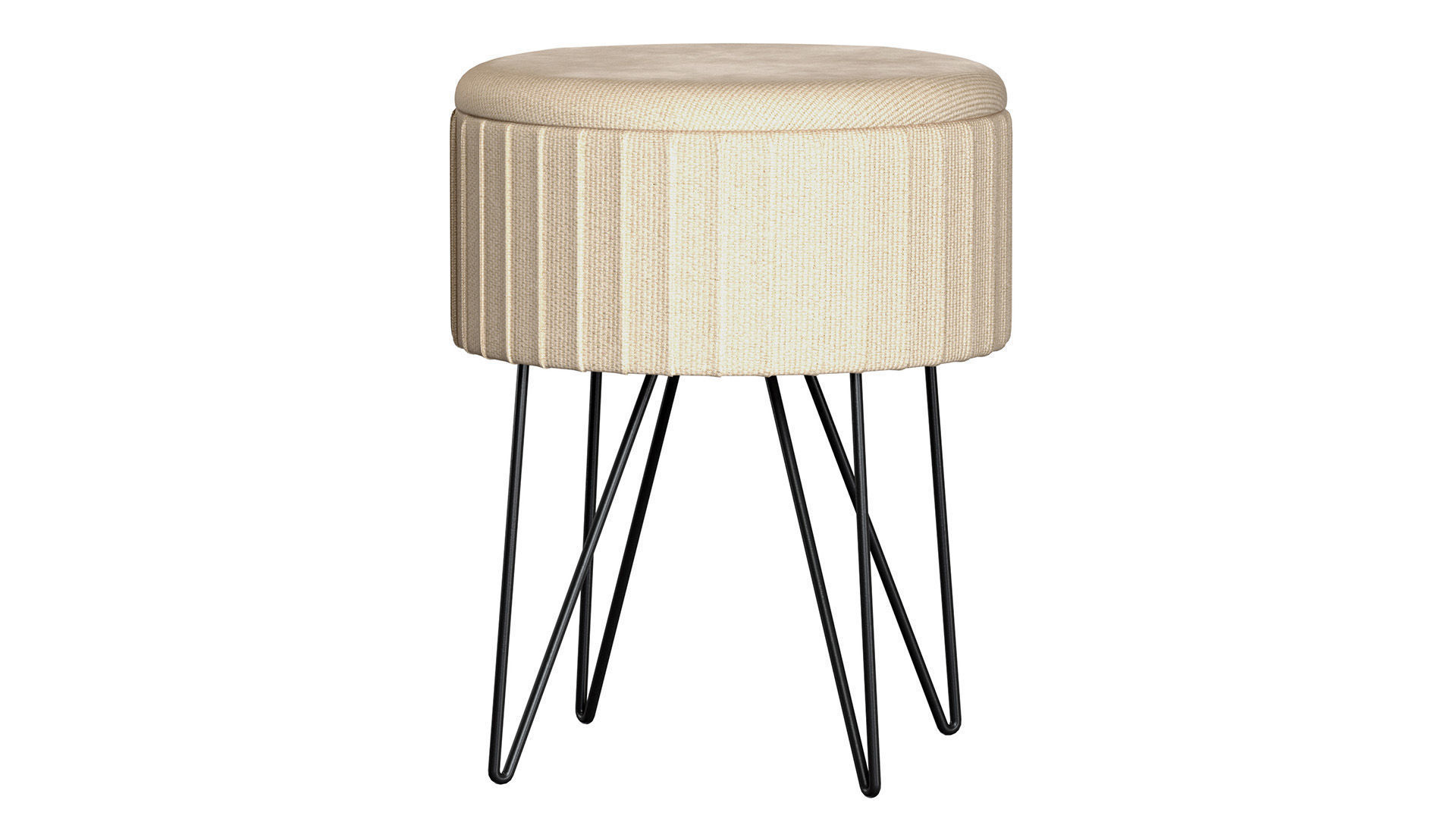 Kupang model upholstered pouf 3D model_4