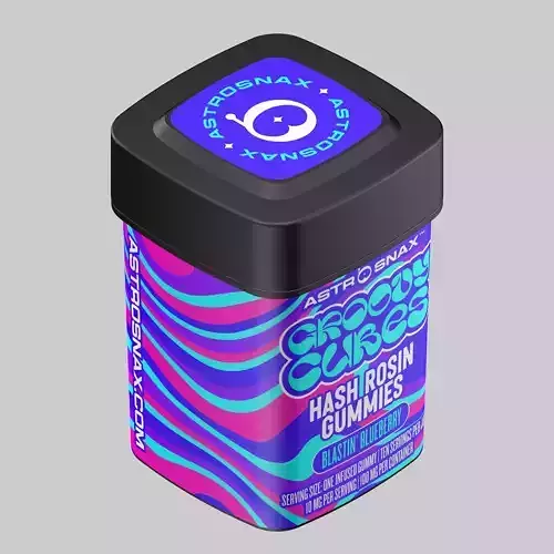 Calyx Edibles Container Jar 3D Packaging Mockup 15D 25D 45D 145D