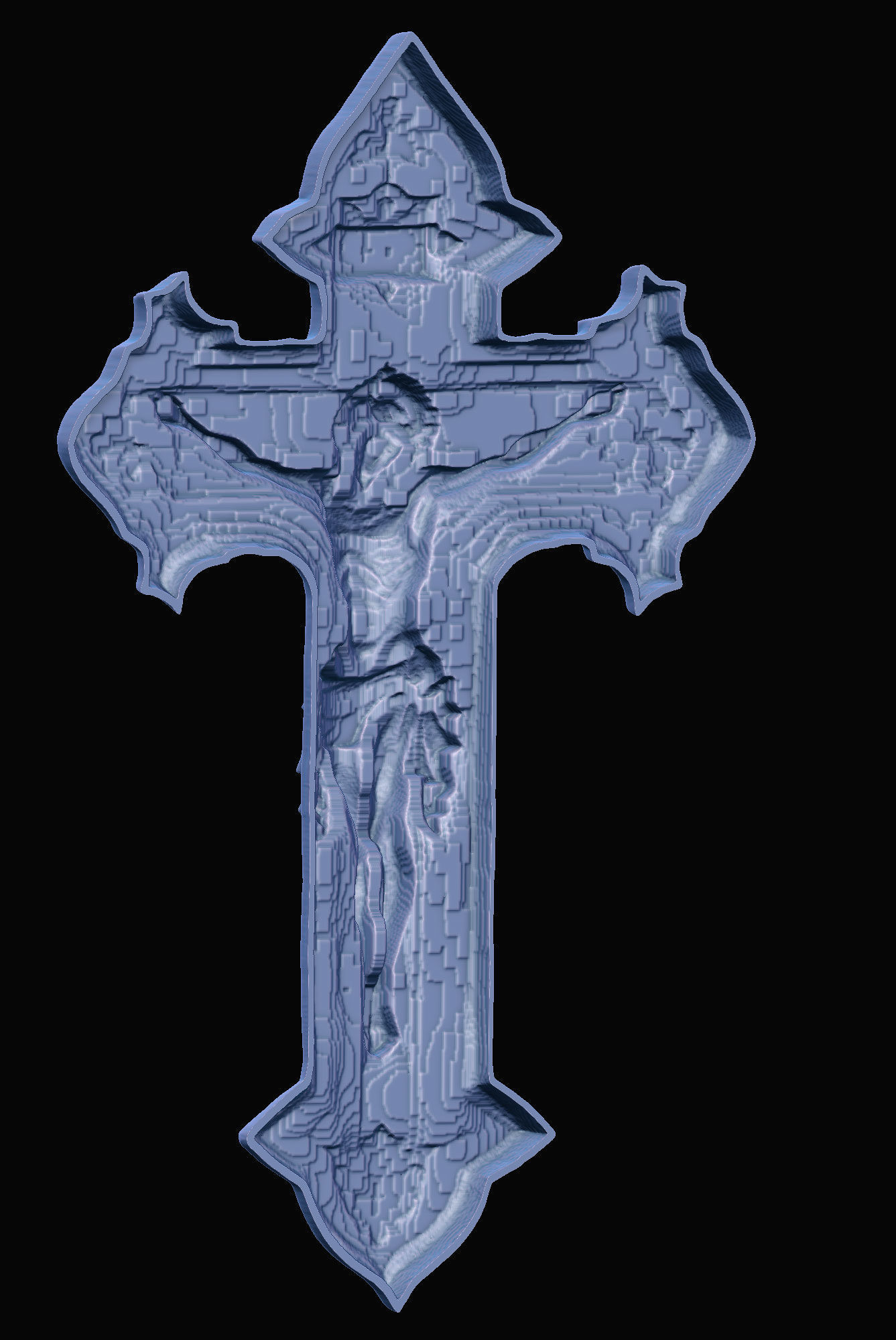 Jesus Cross pendant 3D print model_7