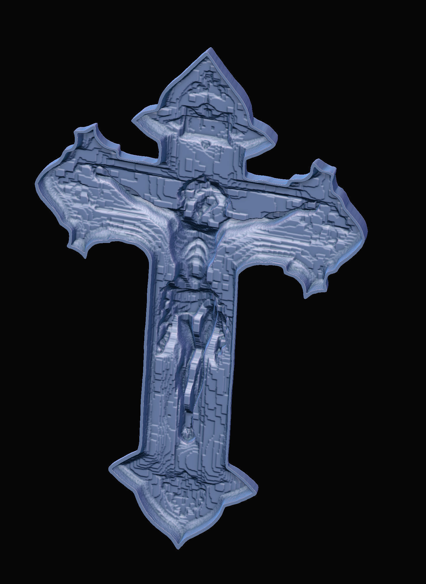 Jesus Cross pendant 3D print model_9