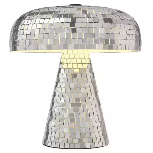 Mirror table lamp disco mushroom