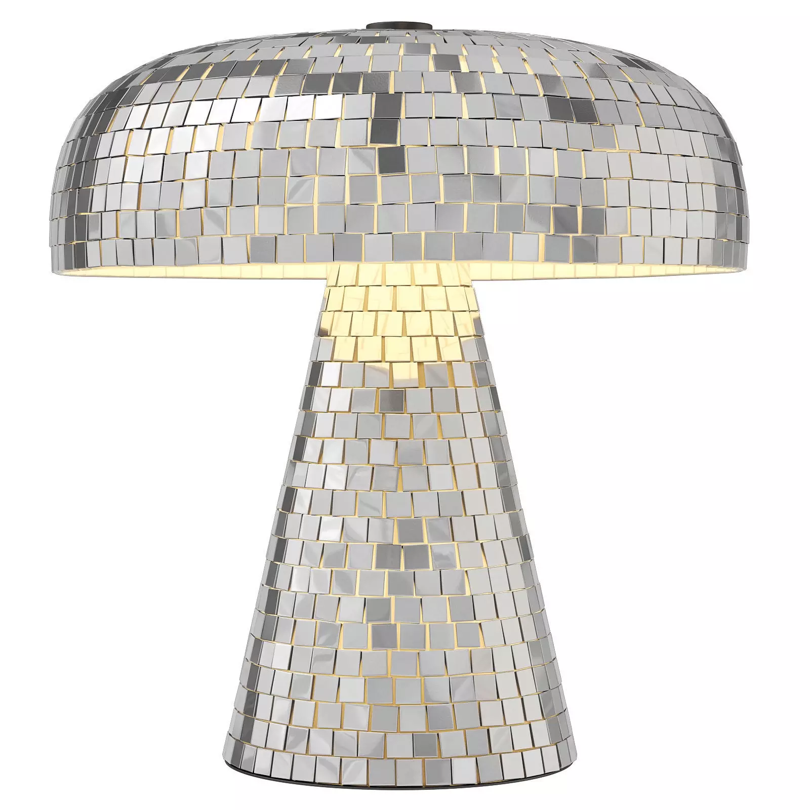 Mirror table lamp disco mushroom 3D model