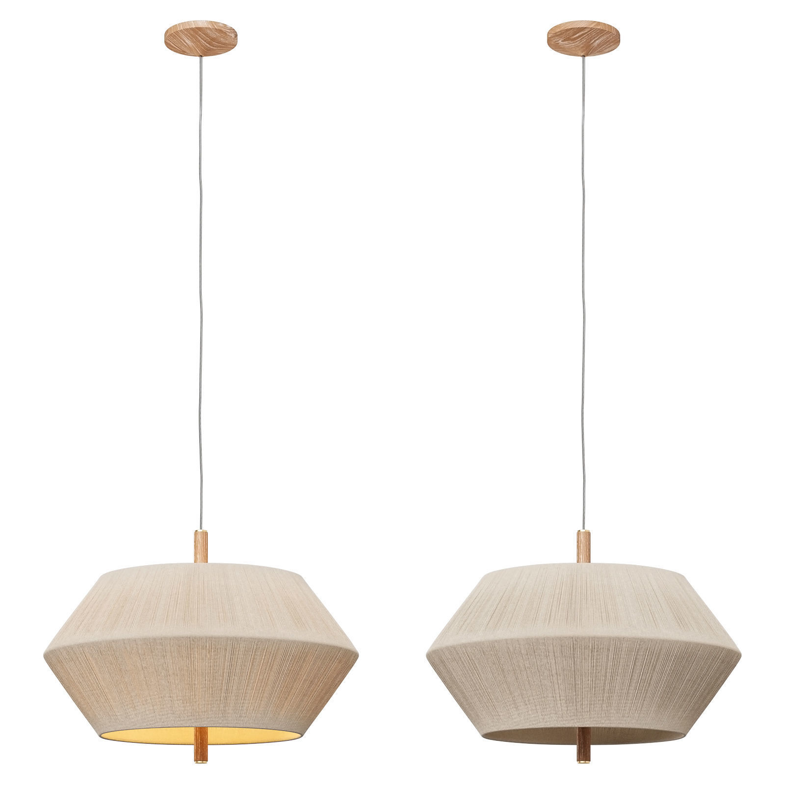 CB2 Totora Pendant Light 3D model_1