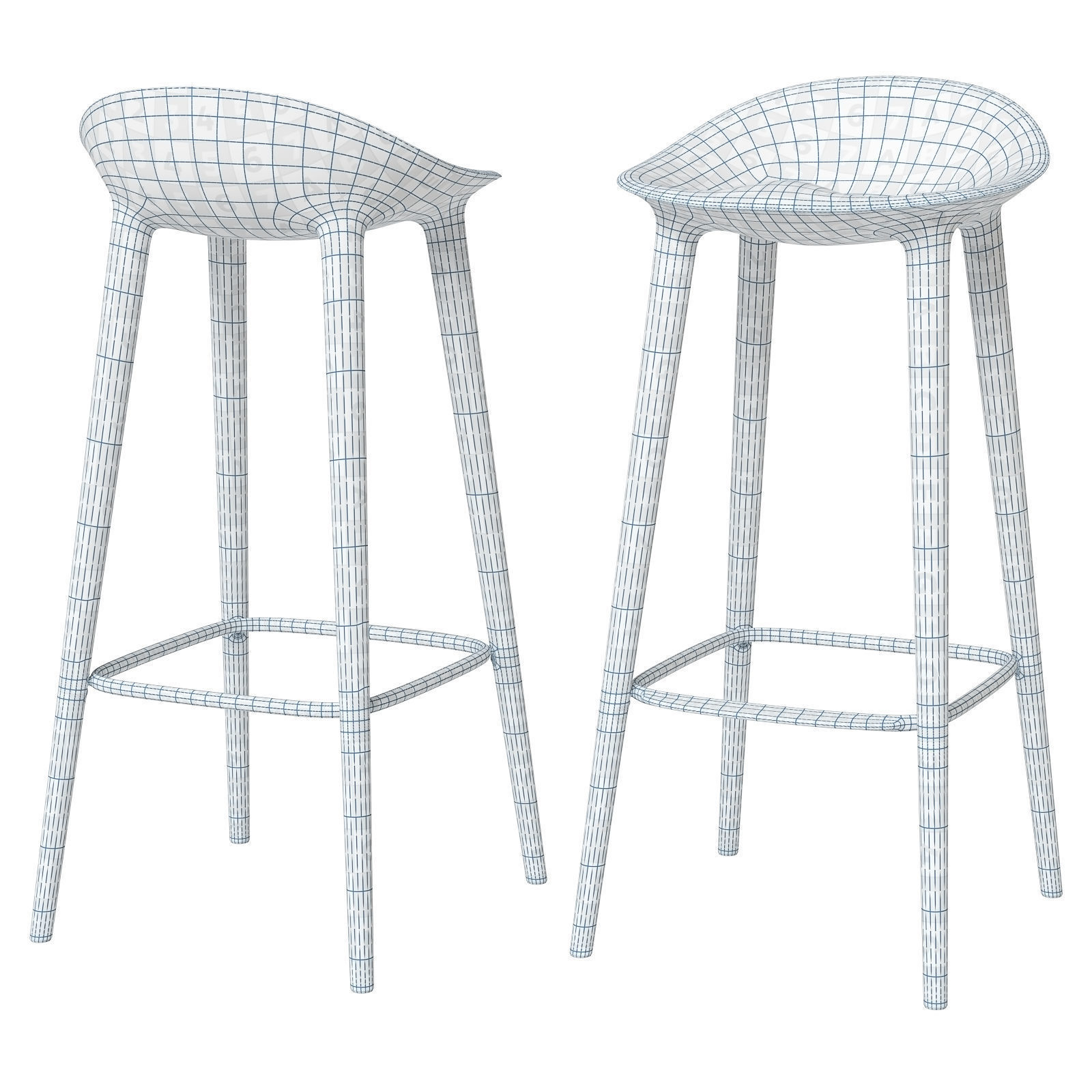Bar stool by Great Dane 3D model_8
