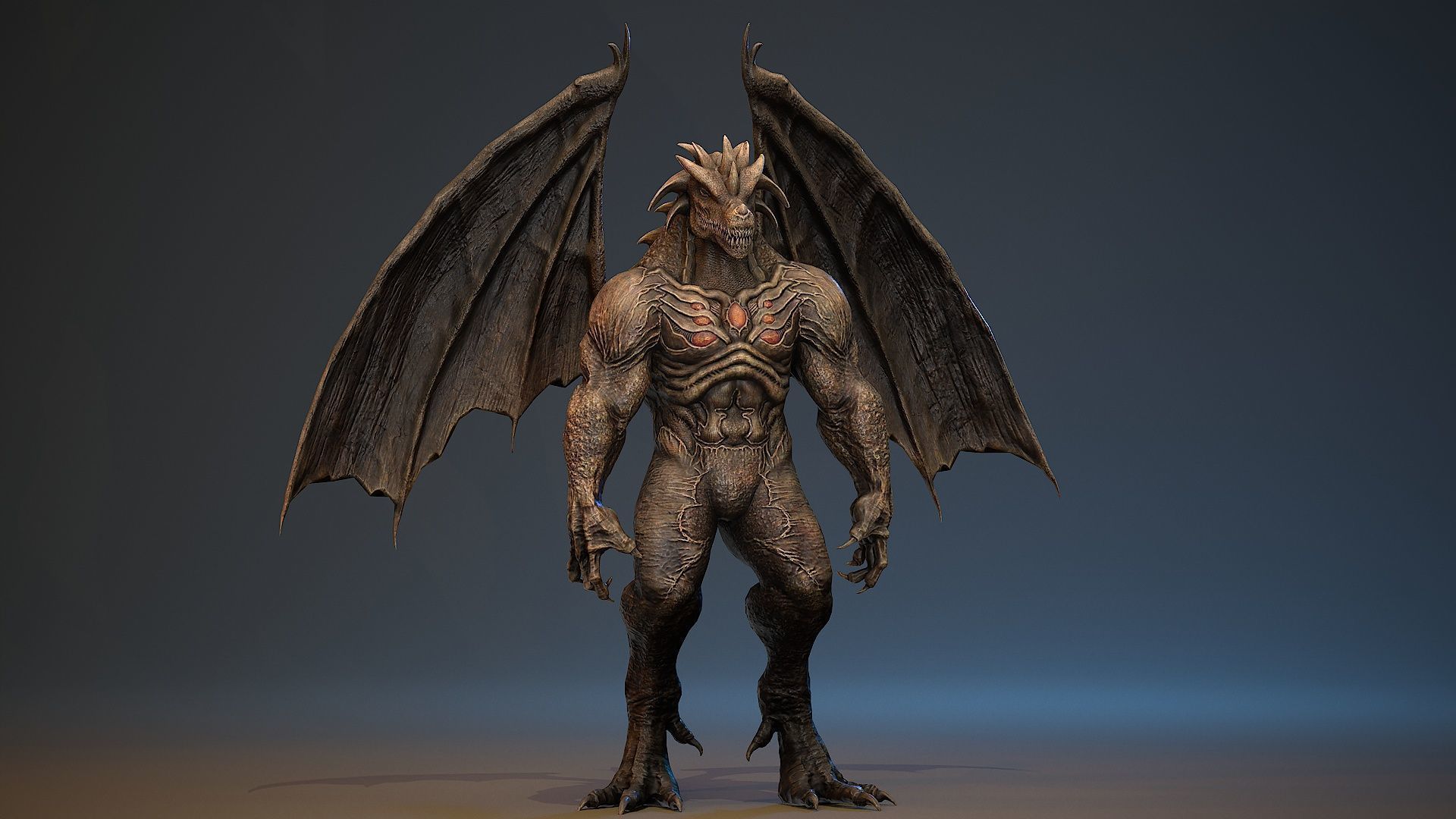 Draconid 2 Low-poly 3D model_2