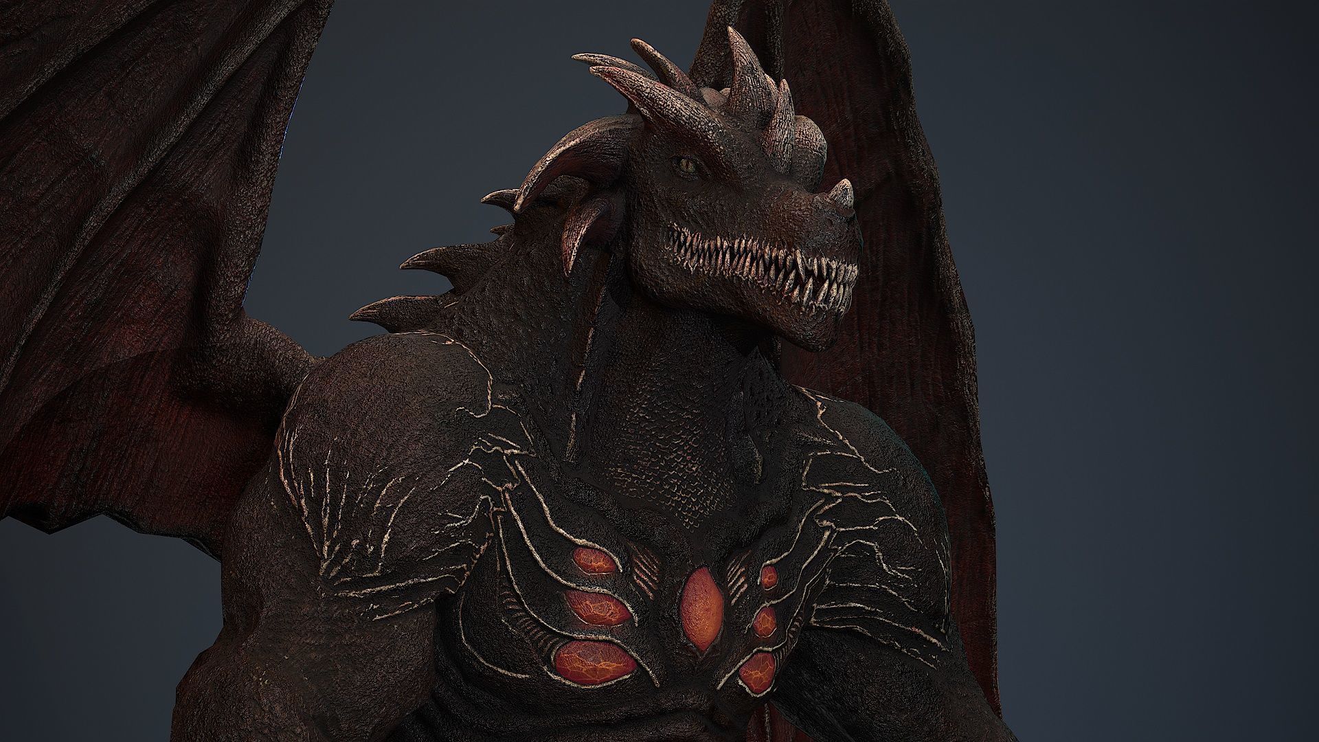 Draconid 2 Low-poly 3D model_7