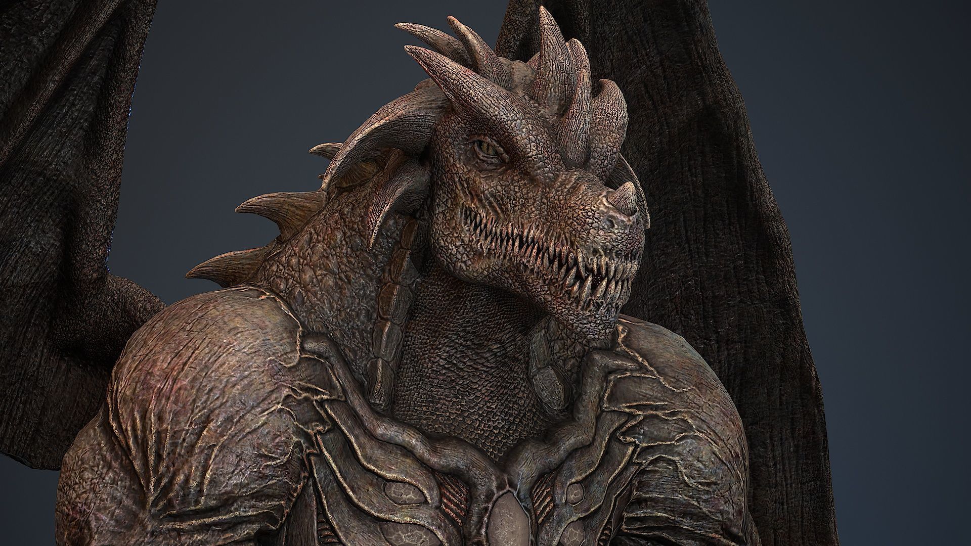 Draconid 2 Low-poly 3D model_13