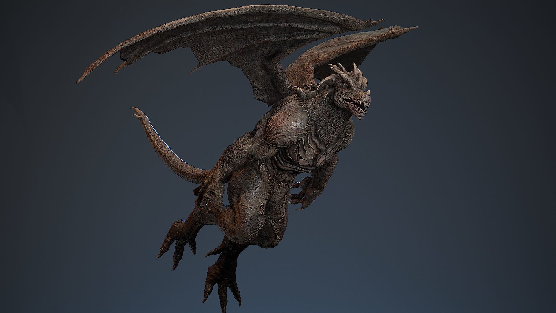 Draconid 2 Low-poly 3D model_5