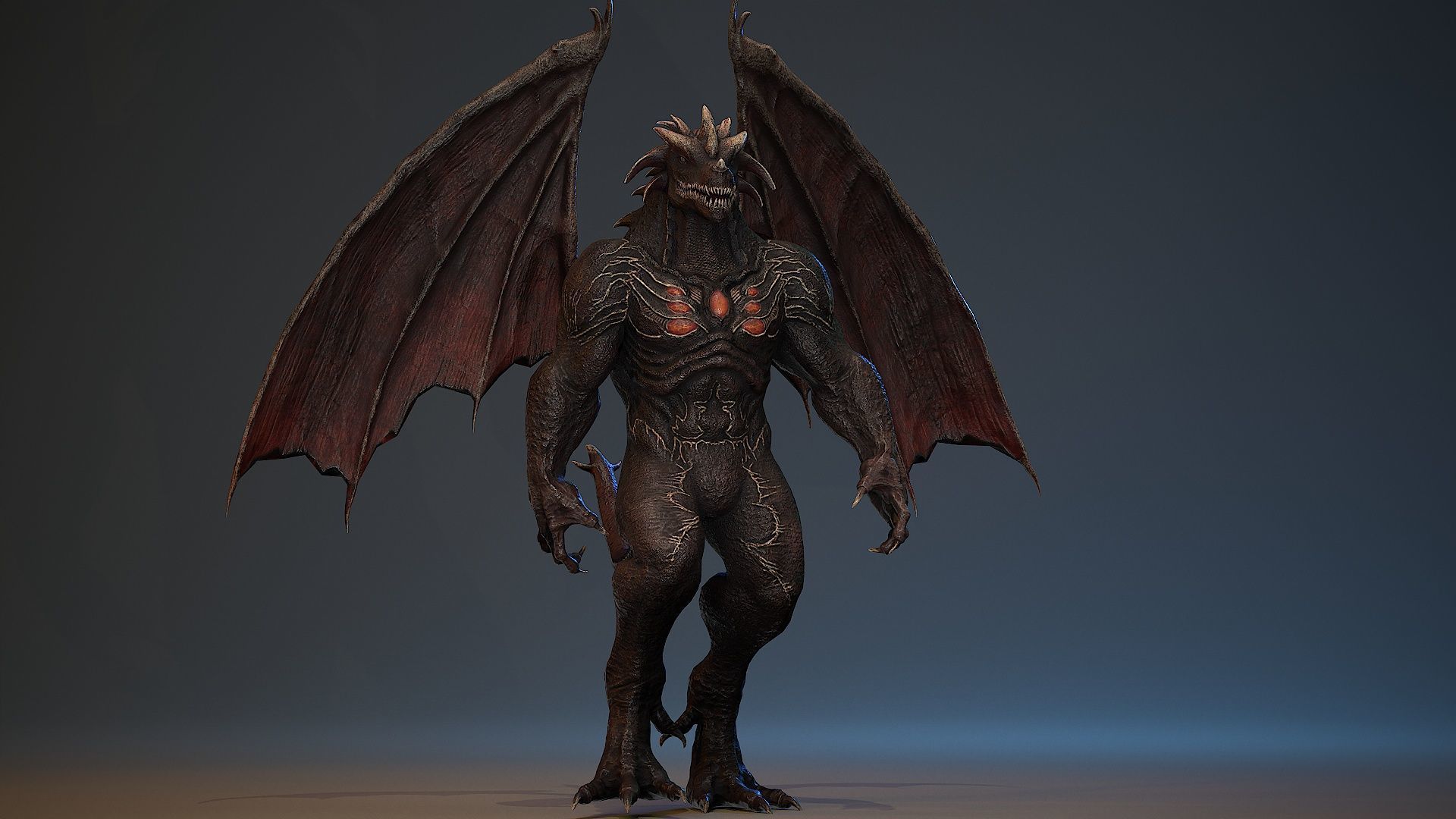 Draconid 2 Low-poly 3D model_8