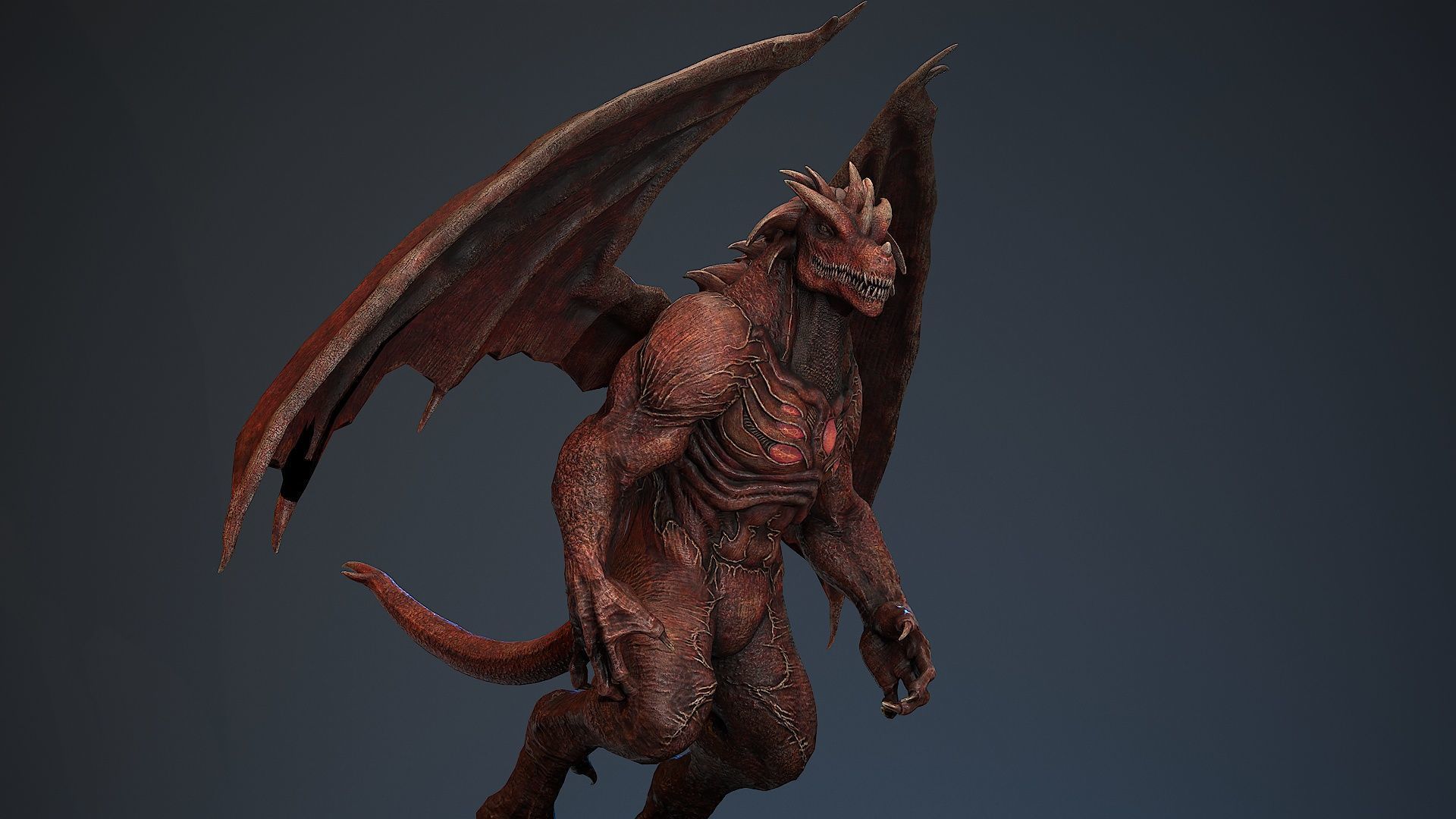 Draconid 2 Low-poly 3D model_10