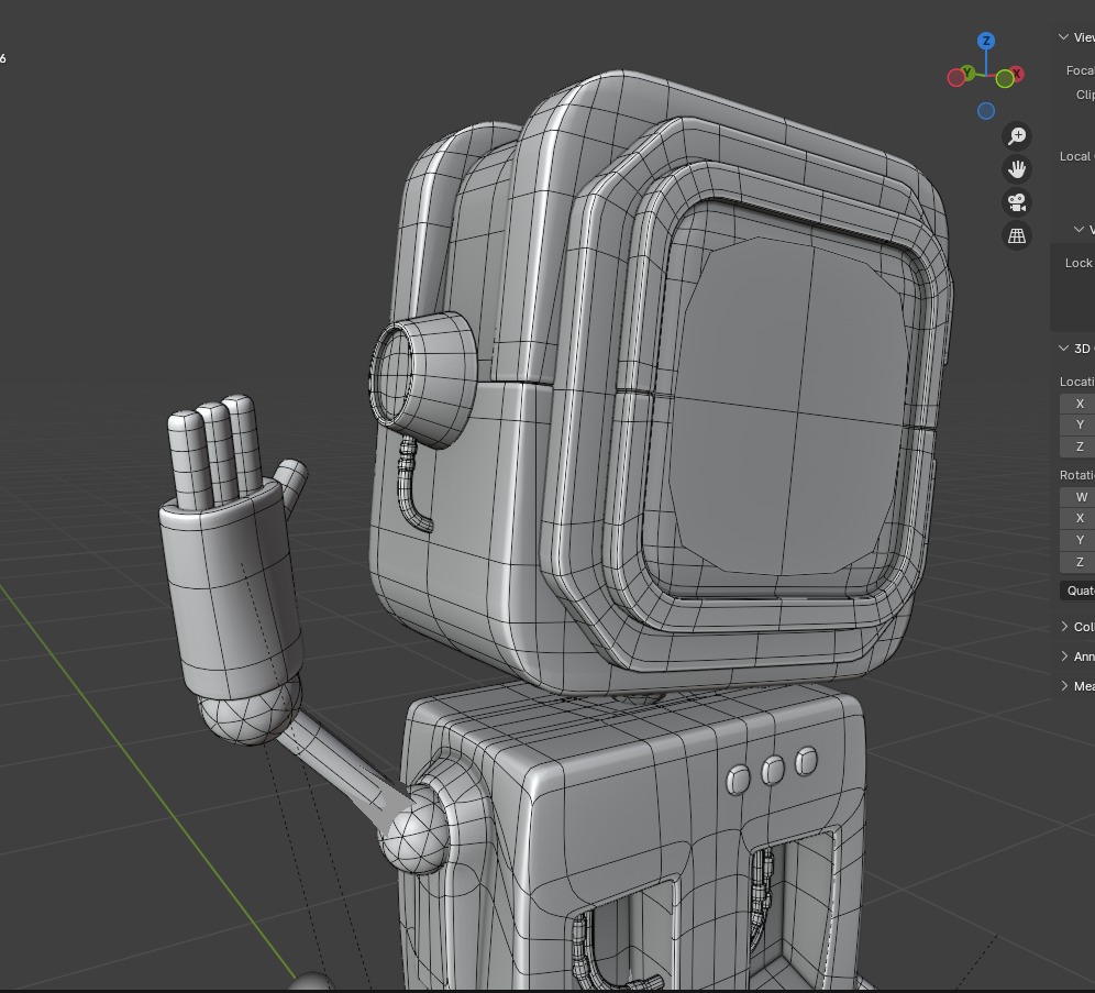 stylized rigged robot character 3D model_1