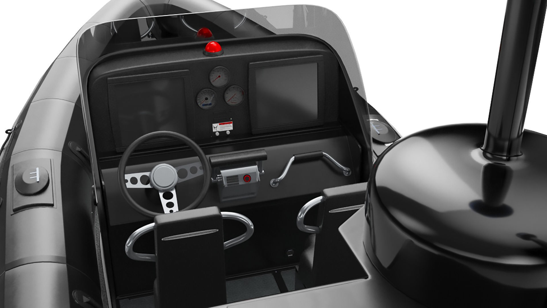 Military inflatable Patrol boat Zodiac with Mercury 3D model_15