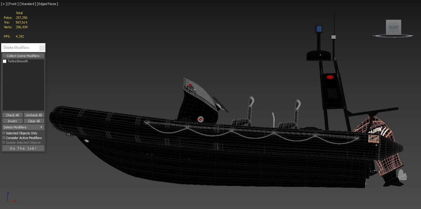 Military inflatable Patrol boat Zodiac with Mercury 3D model_3