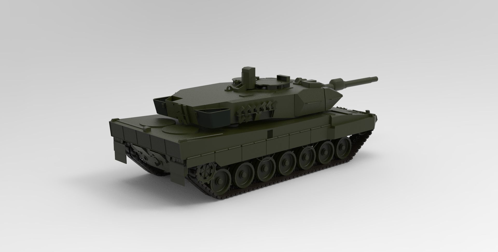 German Leopard tank 3D model_1