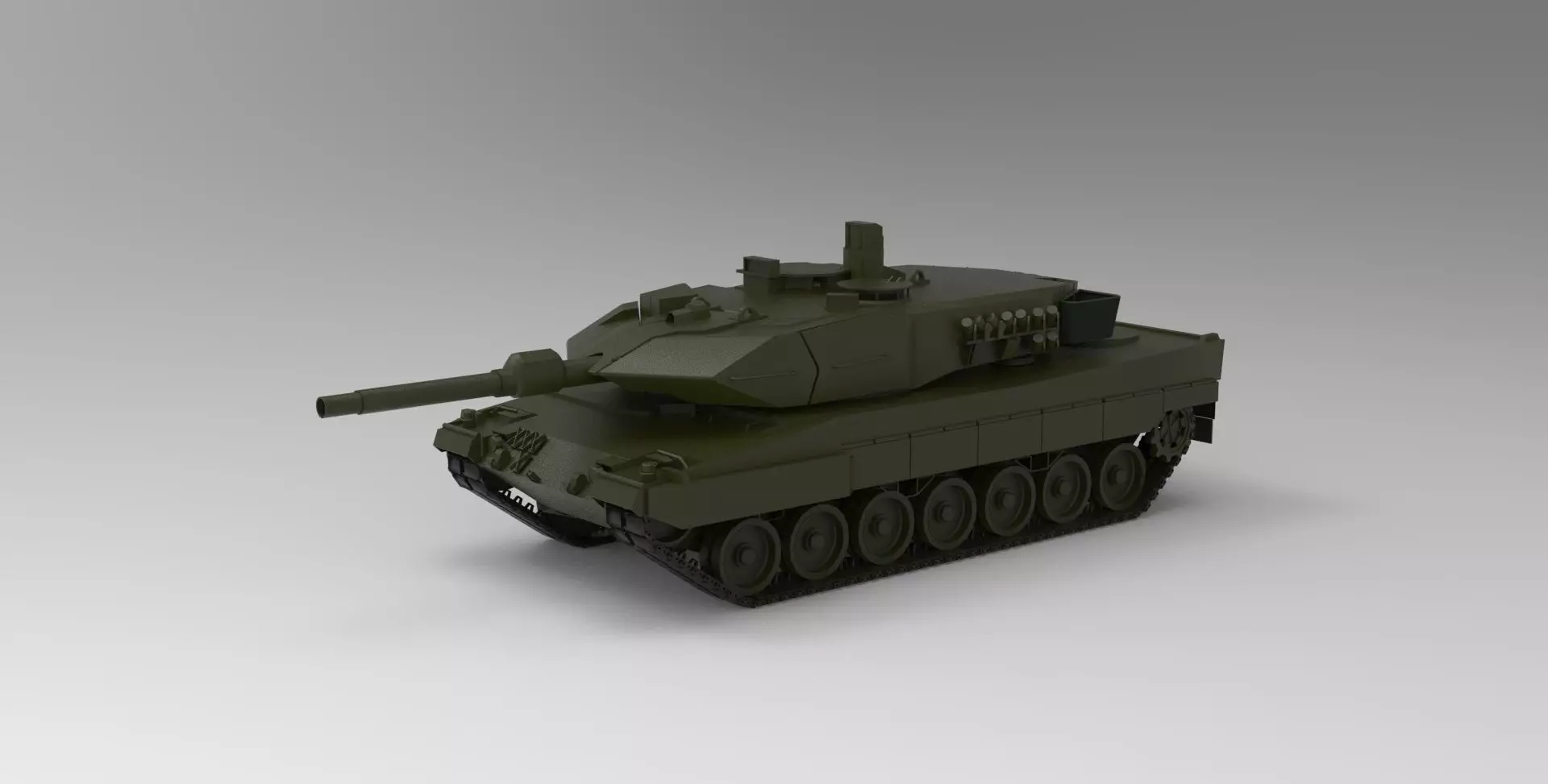 German Leopard tank 3D model_0