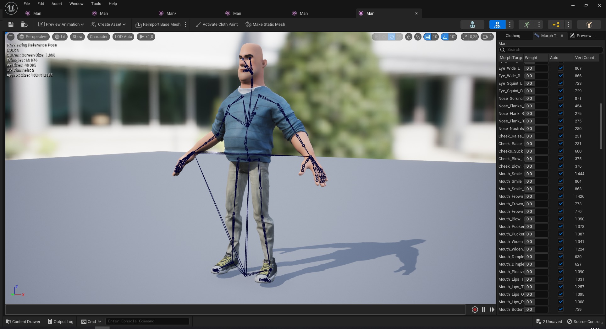 bald man wears sweater casual look Low-poly 3D model_28
