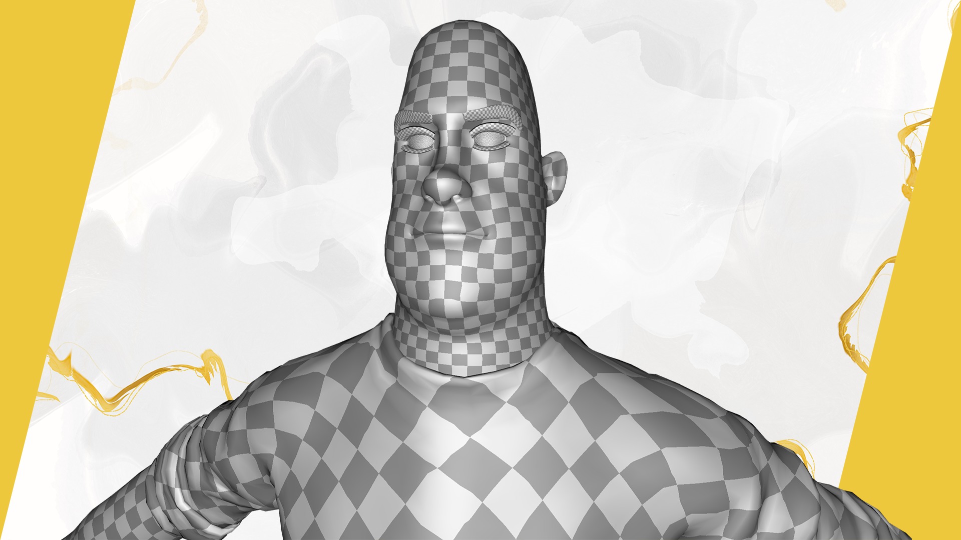 bald man wears sweater casual look Low-poly 3D model_30