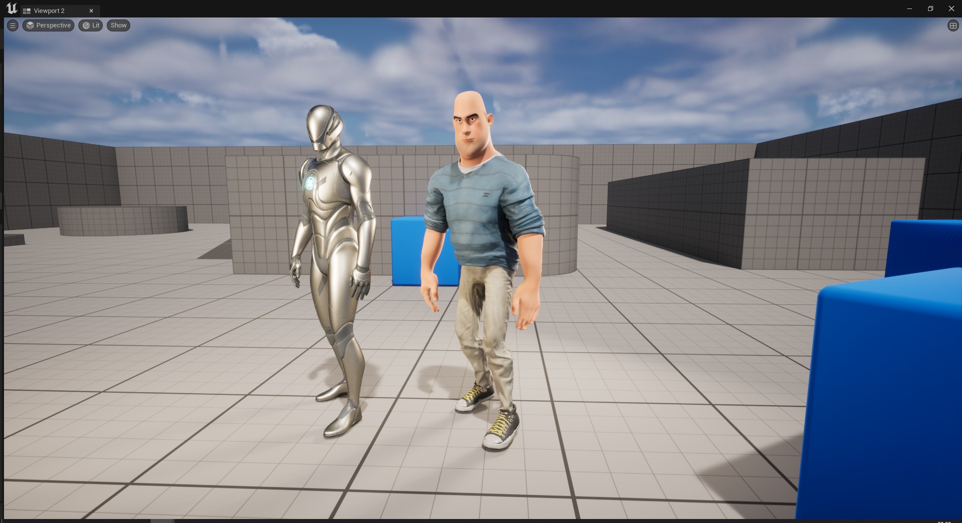 bald man wears sweater casual look Low-poly 3D model_27
