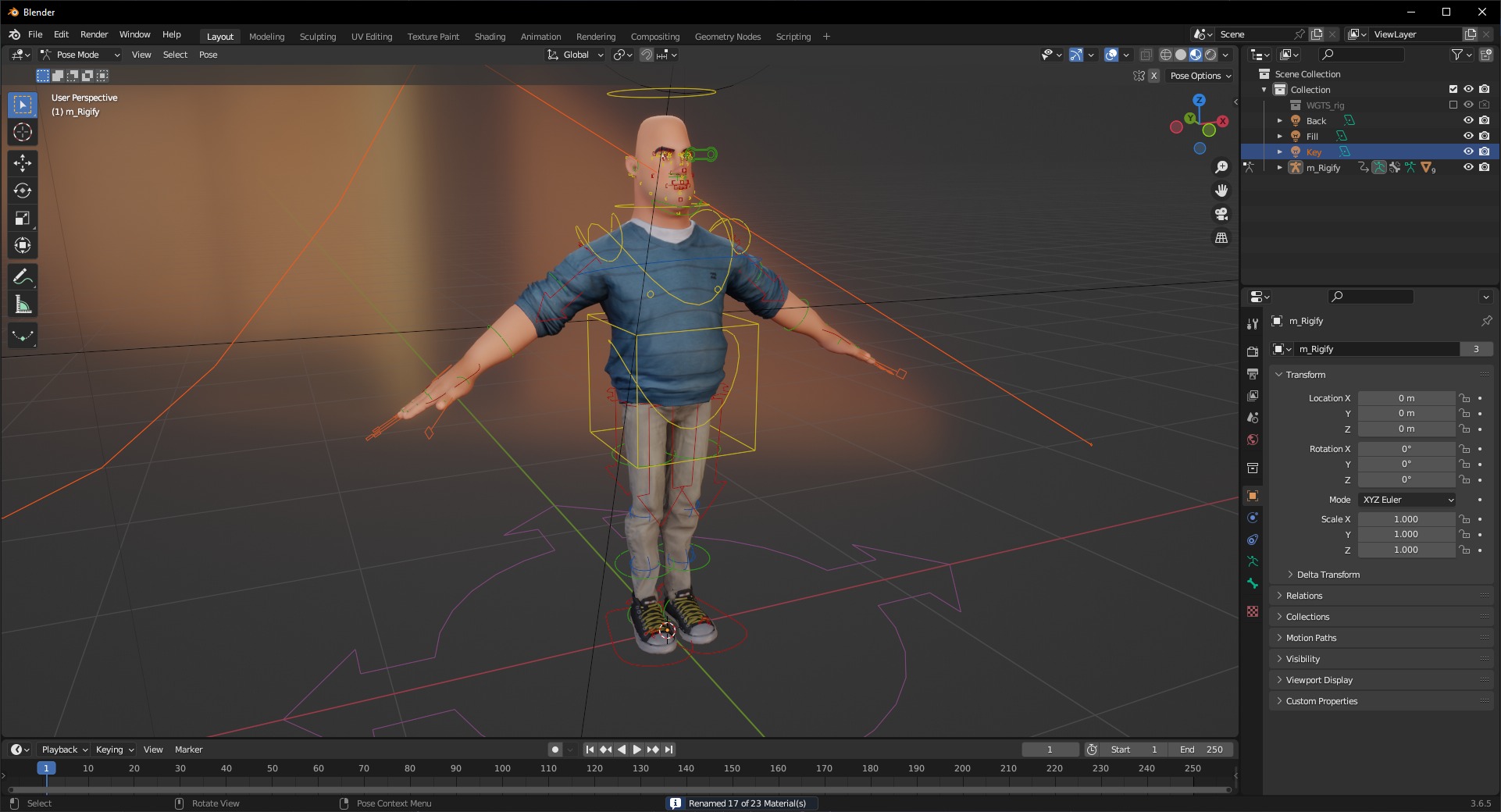 bald man wears sweater casual look Low-poly 3D model_19
