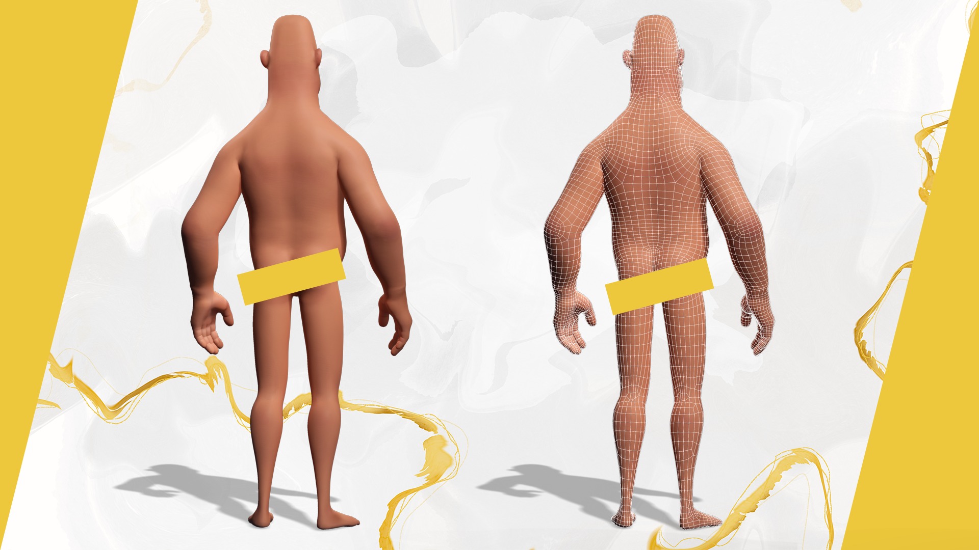 bald man wears sweater casual look Low-poly 3D model_3
