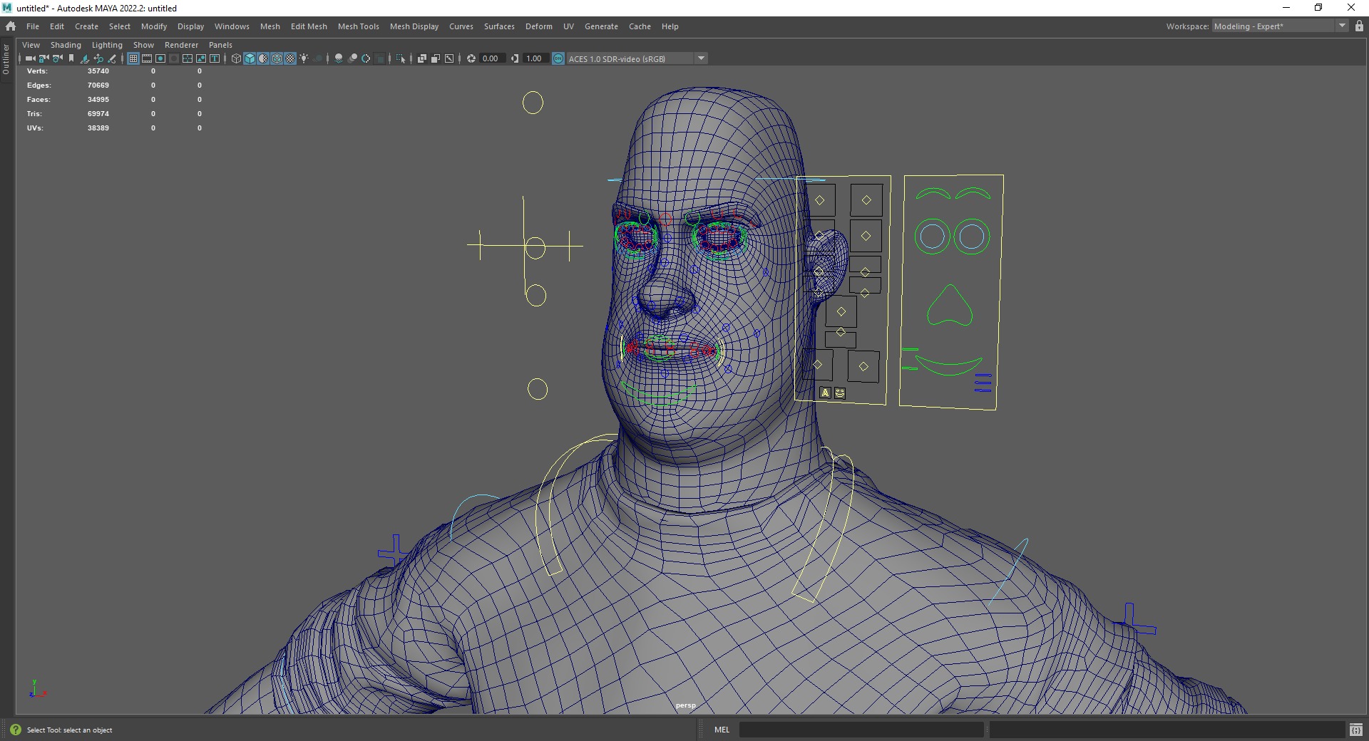 bald man wears sweater casual look Low-poly 3D model_25