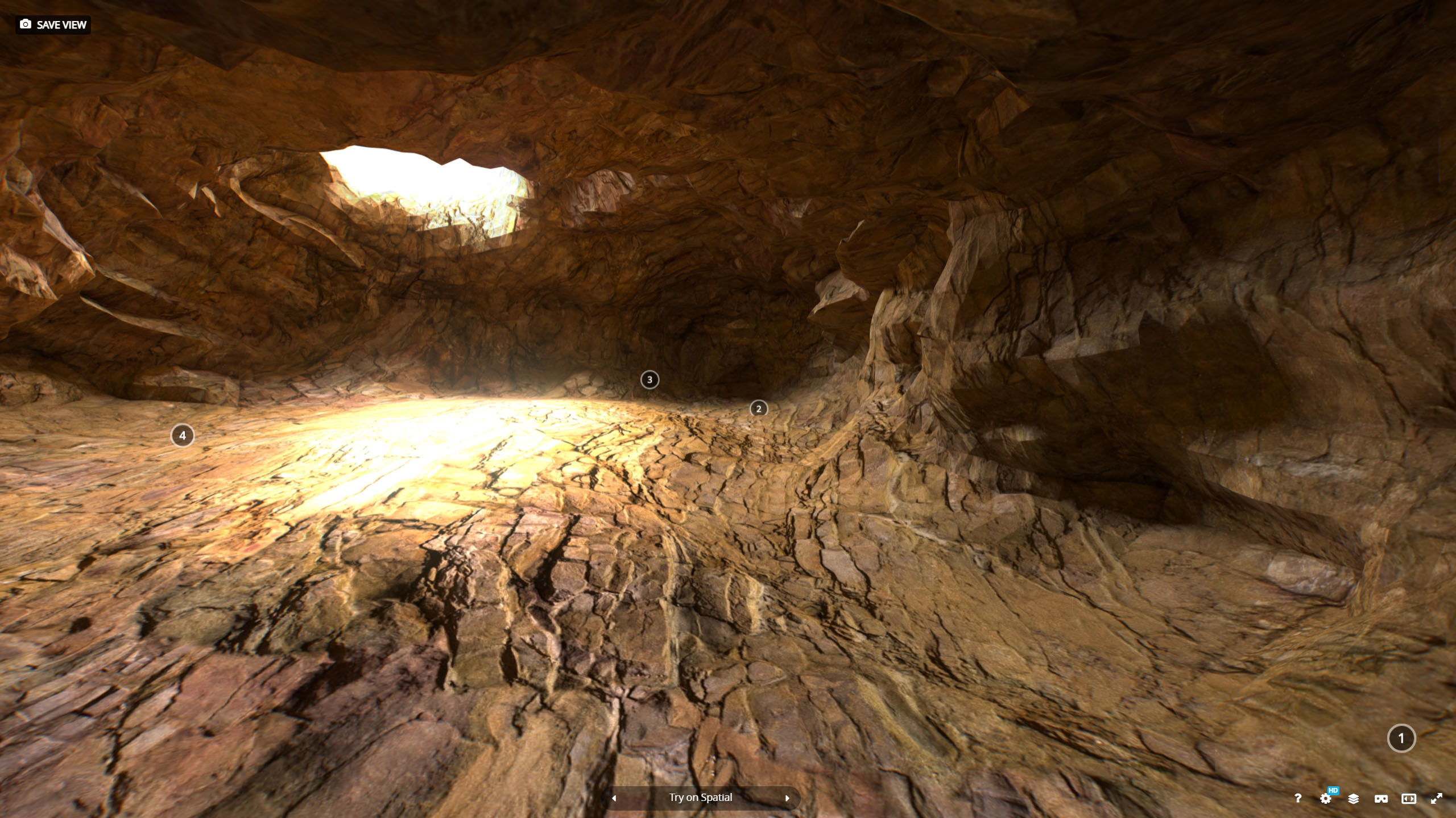 G0007 VR 3d model Cave Low-poly 3D model_2