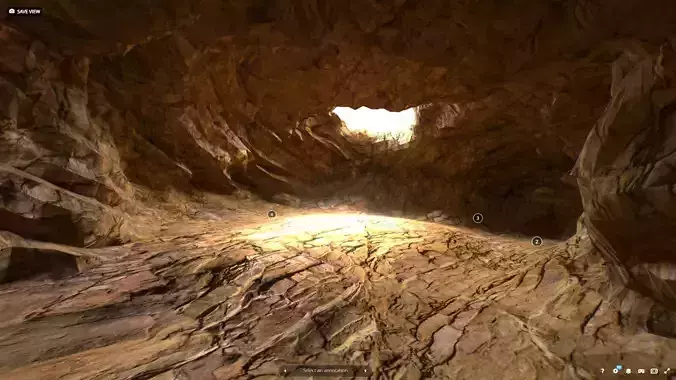 G0007 VR 3d model Cave Low-poly 3D model