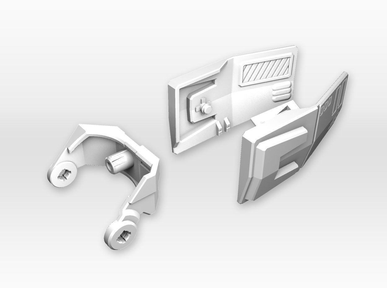 Shoulder and Forearm Covers for TR Leader Overlord 3D print model_1