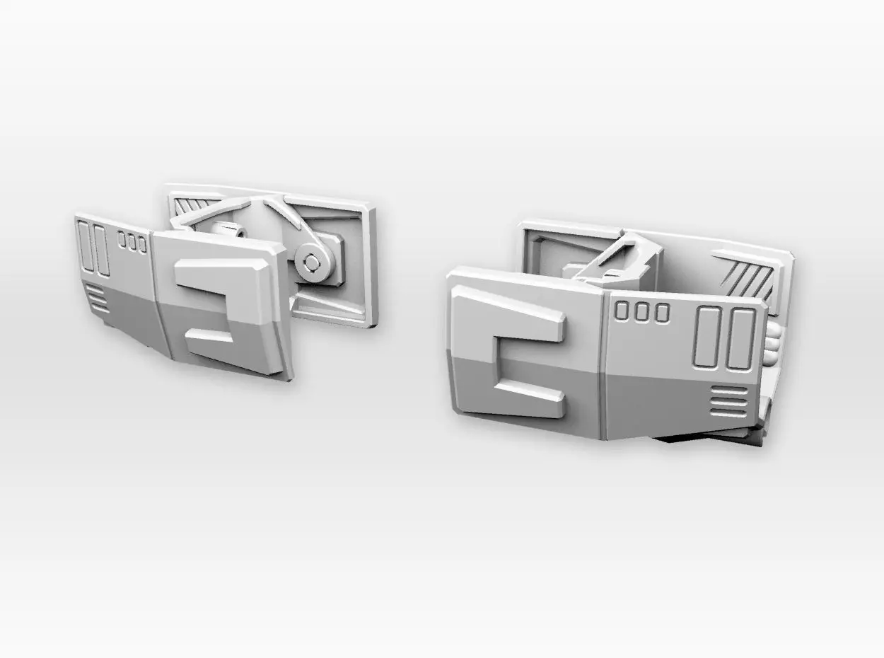 Shoulder and Forearm Covers for TR Leader Overlord 3D print model_0