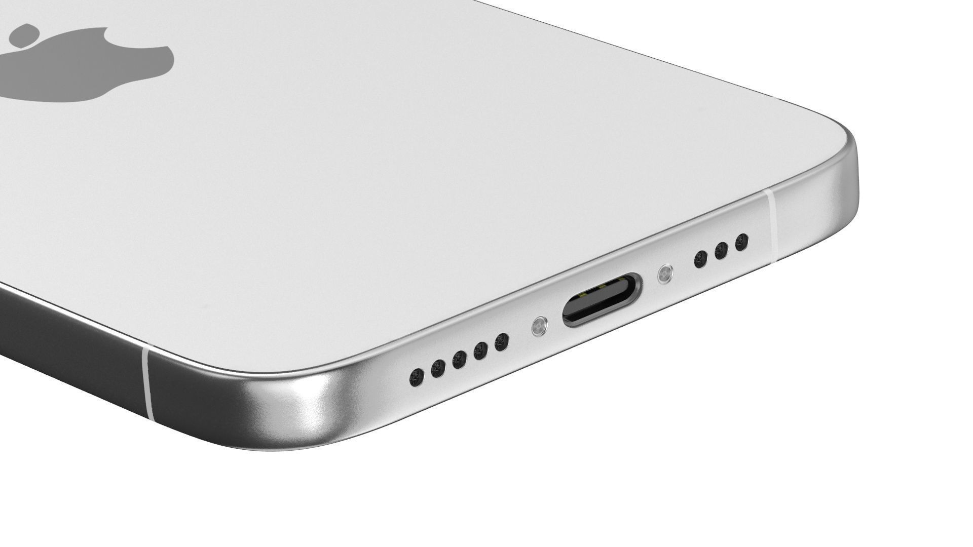 Apple iPhone 16 white 3D model_9