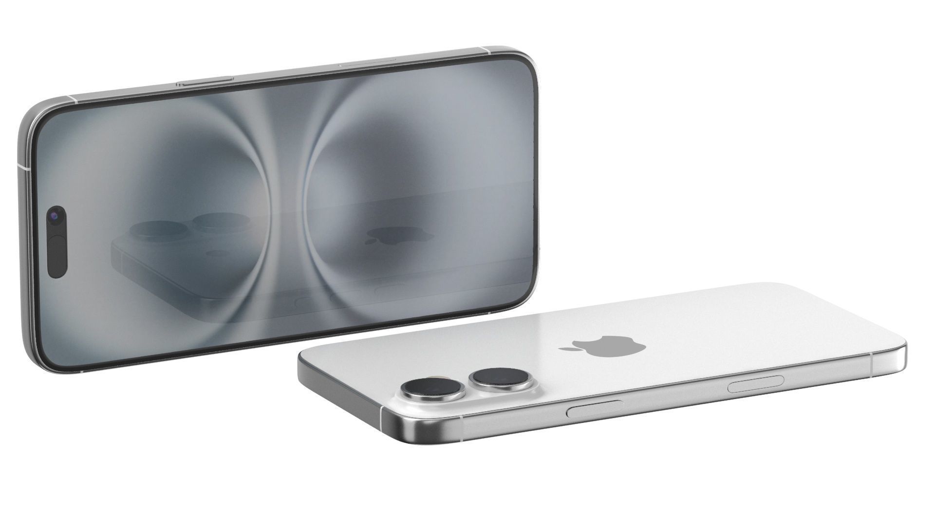 Apple iPhone 16 white 3D model_3