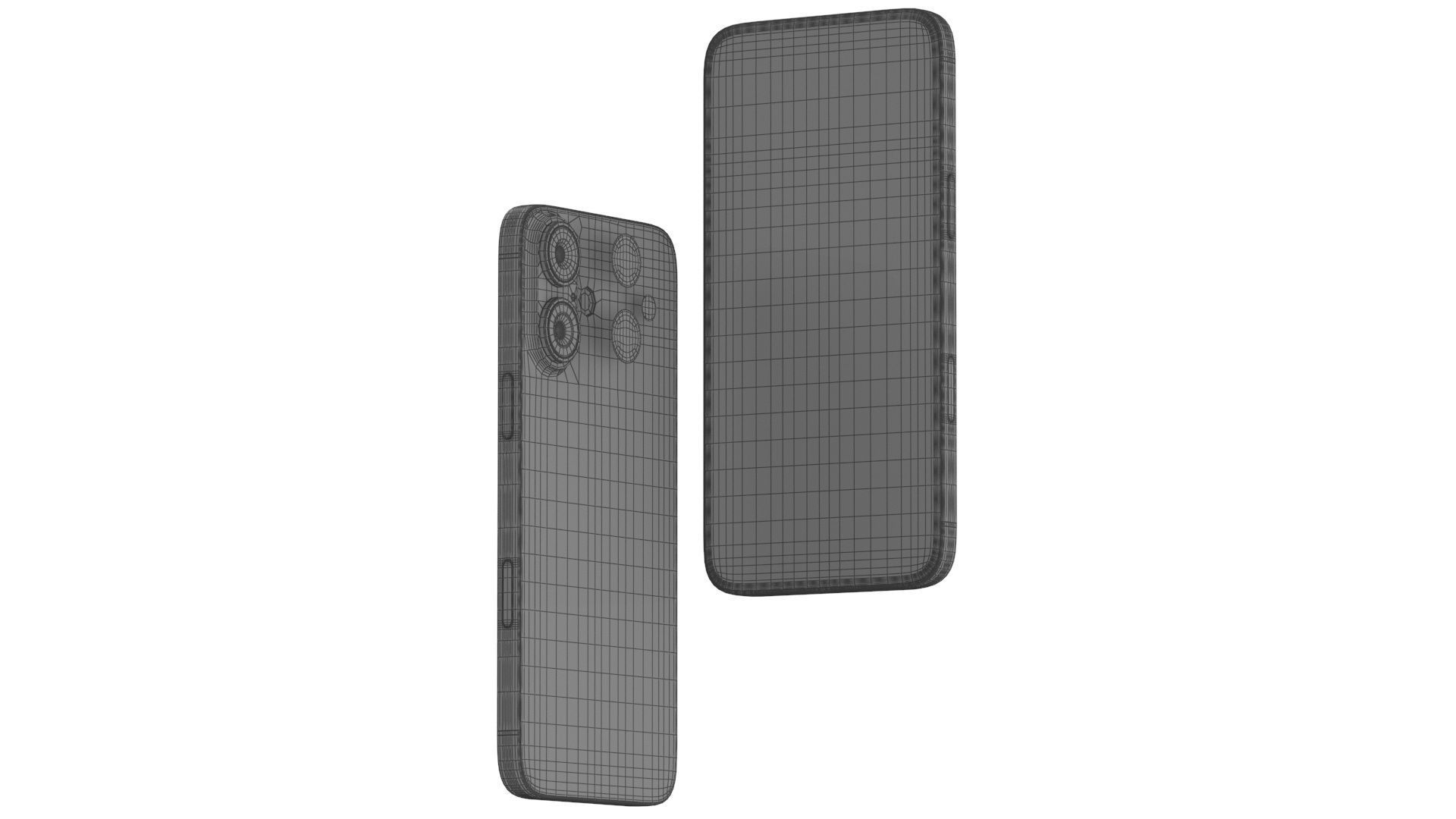 Apple iPhone 16 white 3D model_15