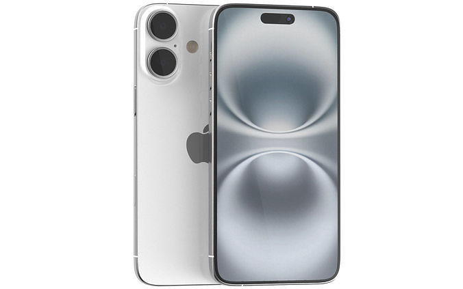 Apple iPhone 16 white 3D model