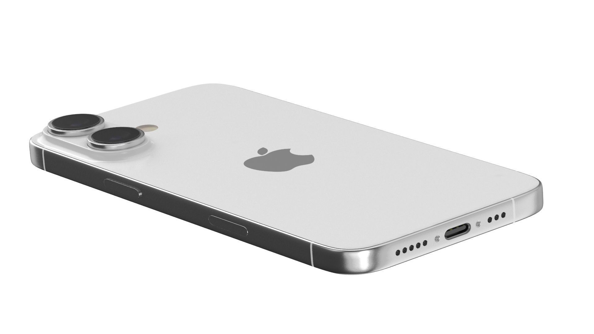 Apple iPhone 16 white 3D model_7