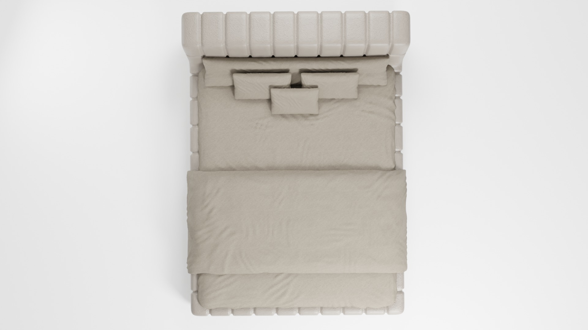 Modern design bed made of quality materials 3D model_5