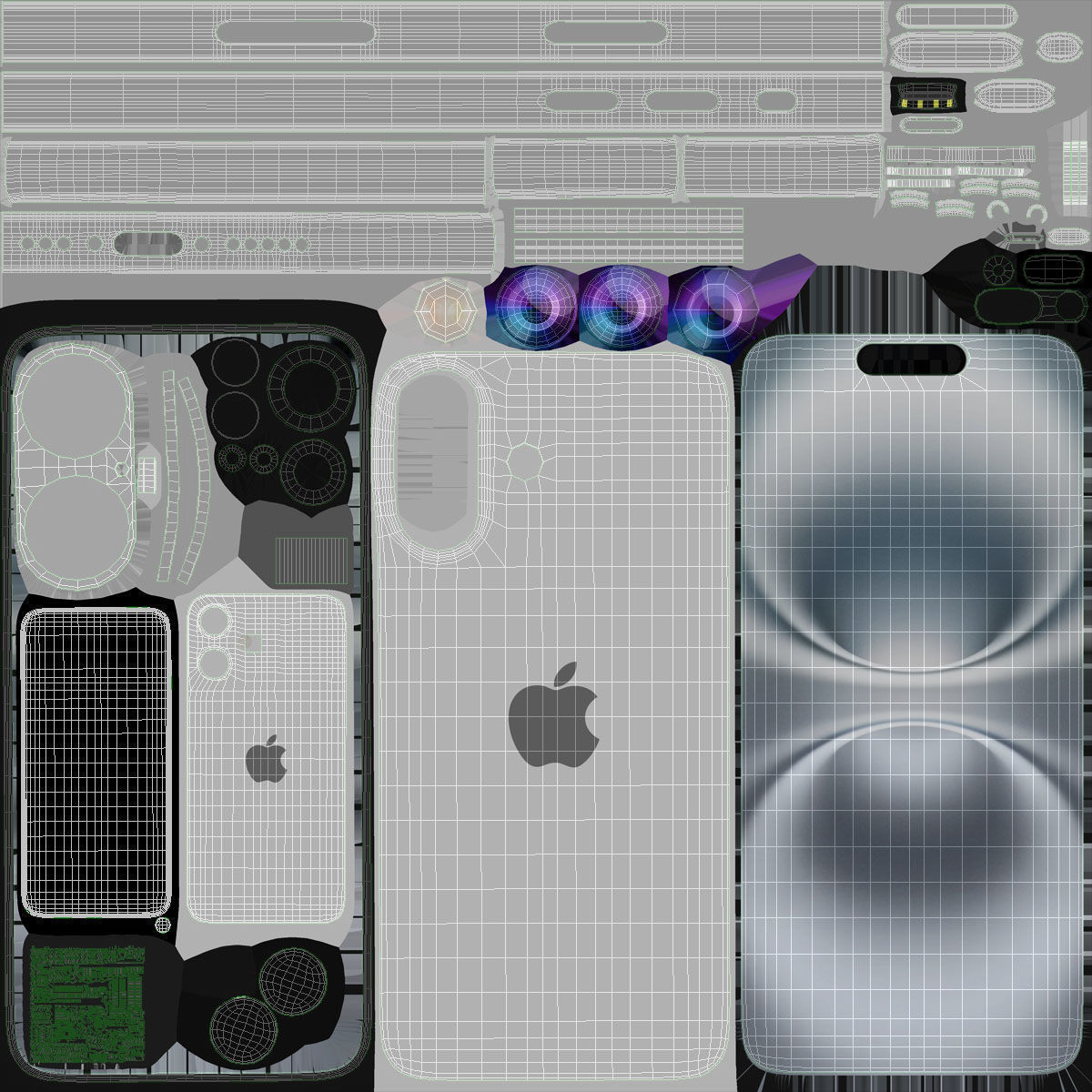 Apple iPhone 16 All colors 3D model_55