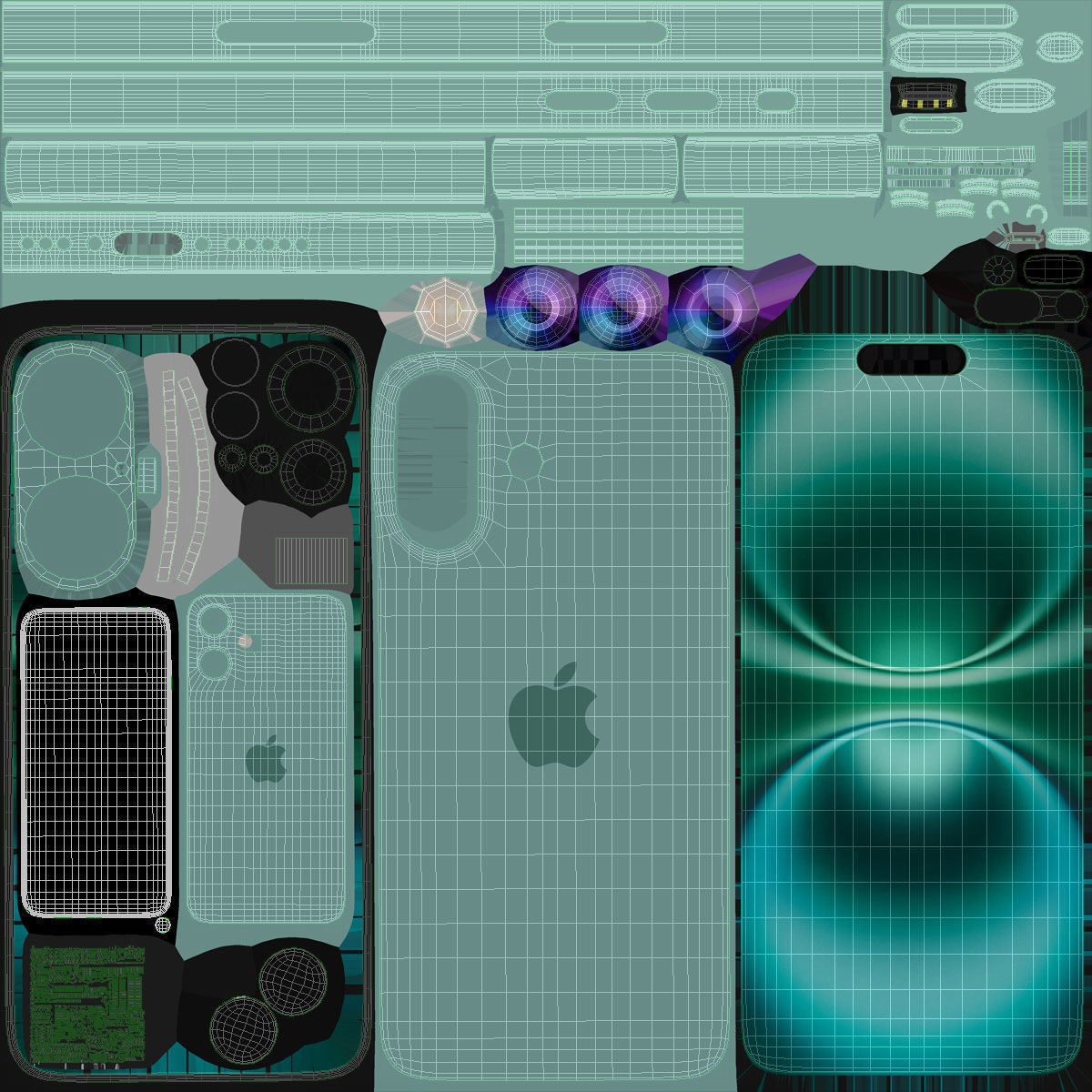 Apple iPhone 16 All colors 3D model_33