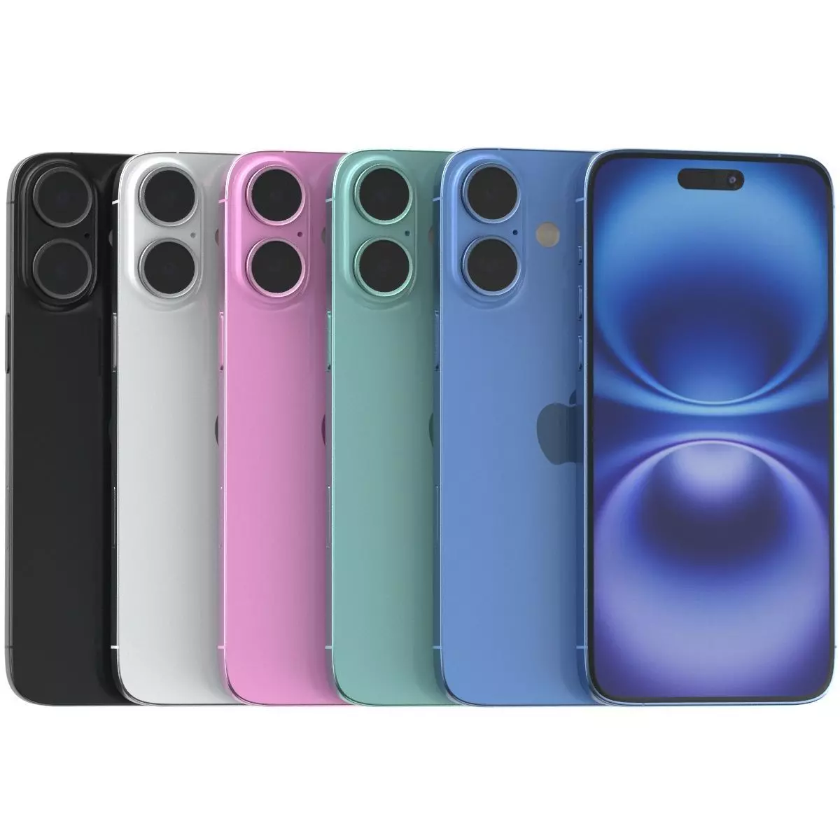 Apple iPhone 16 All colors 3D model_0