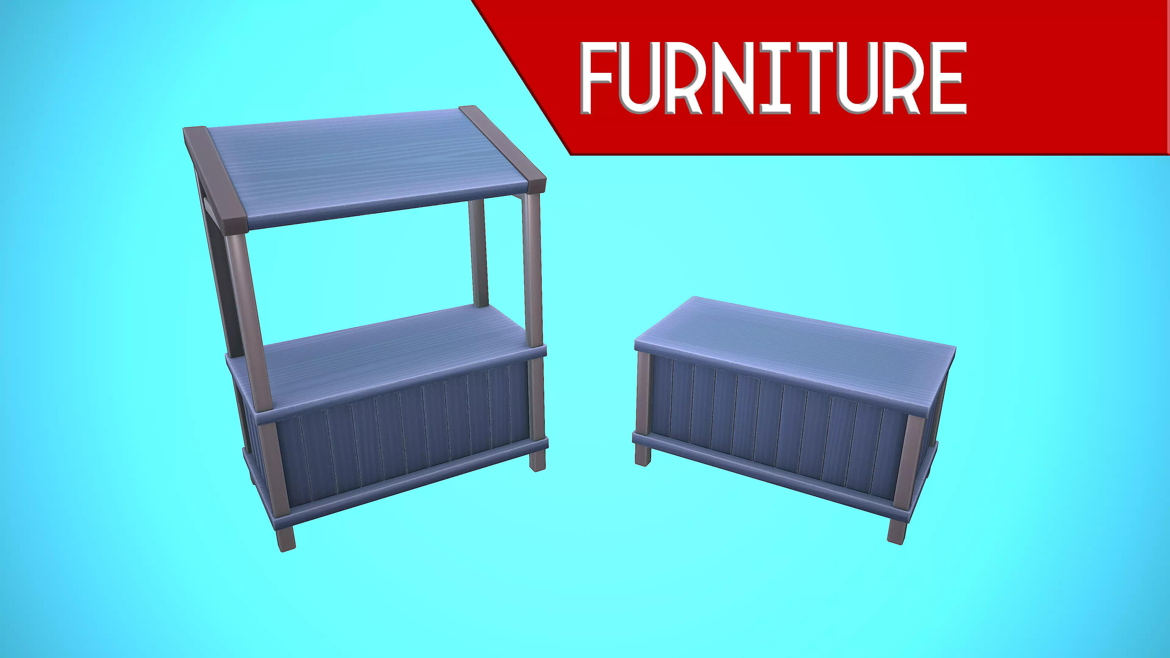 FURNITURE CARTOON STYLIZED 3D Model Collection_0