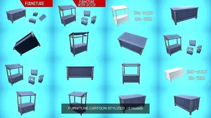 FURNITURE CARTOON STYLIZED 