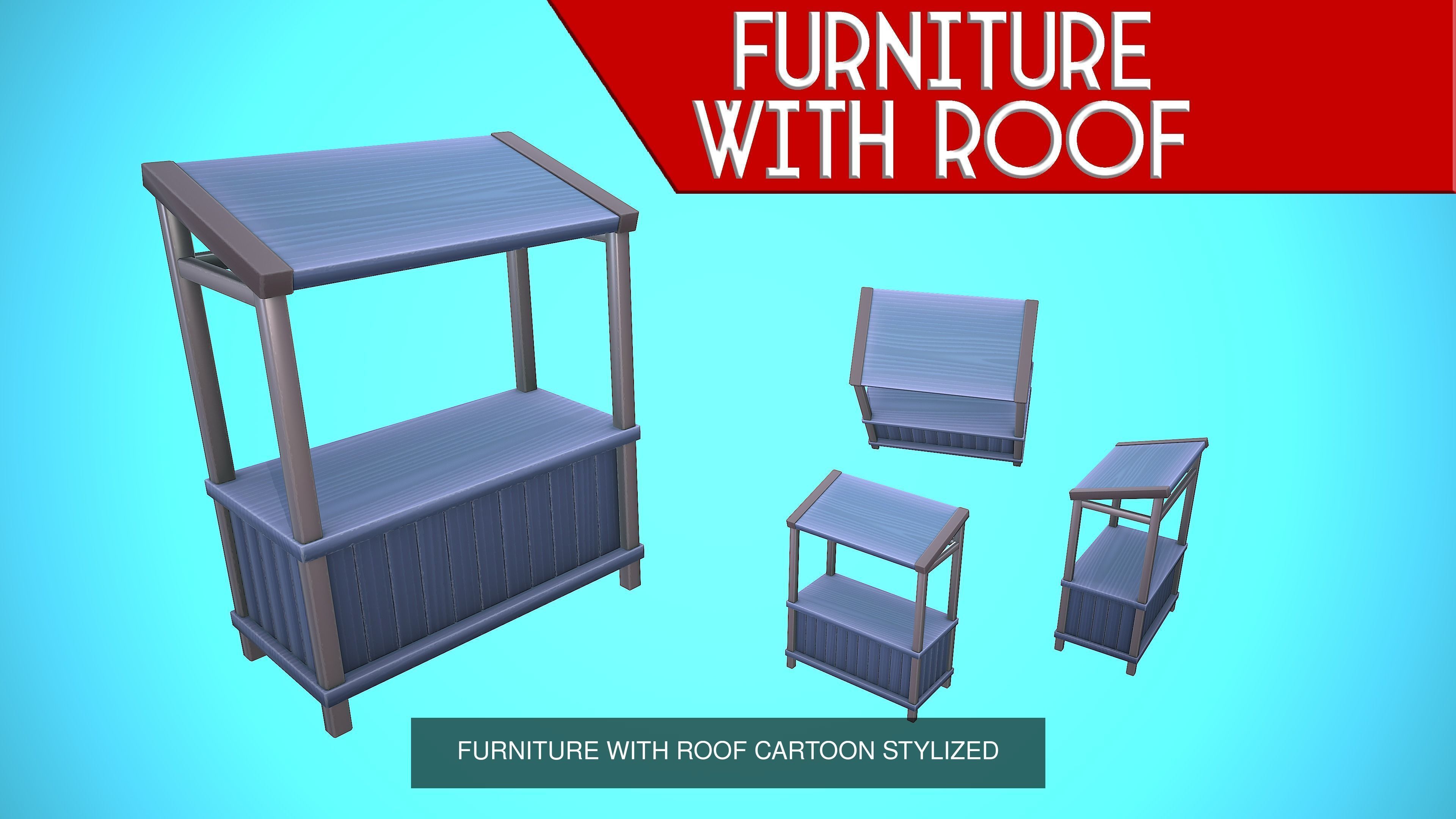 FURNITURE CARTOON STYLIZED 3D Model Collection_4