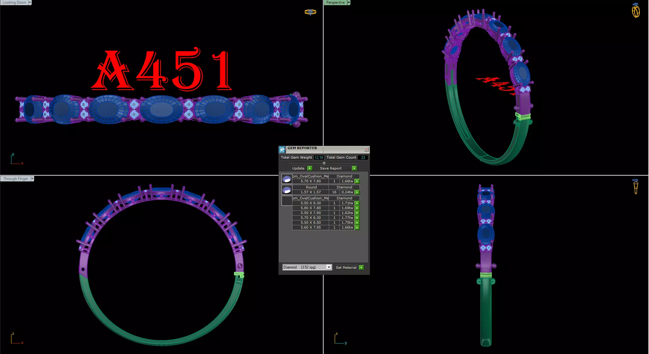 bangle bracelet 3D print model_0