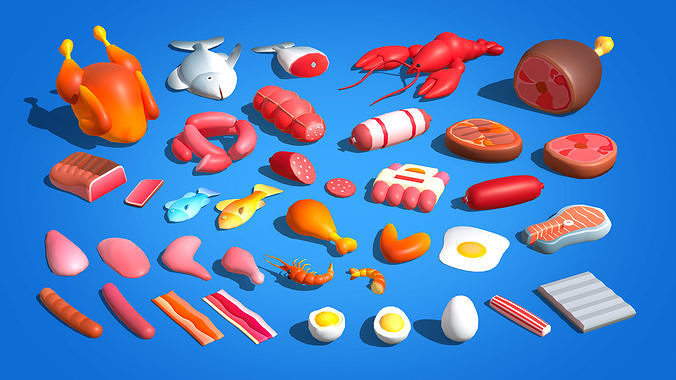 Food Assets Low-poly 3D model 7